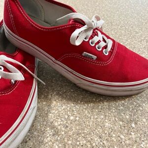 Red Vans - Authentic Style 721356 men’s sz 8 women’s sz 9’5 barely worn